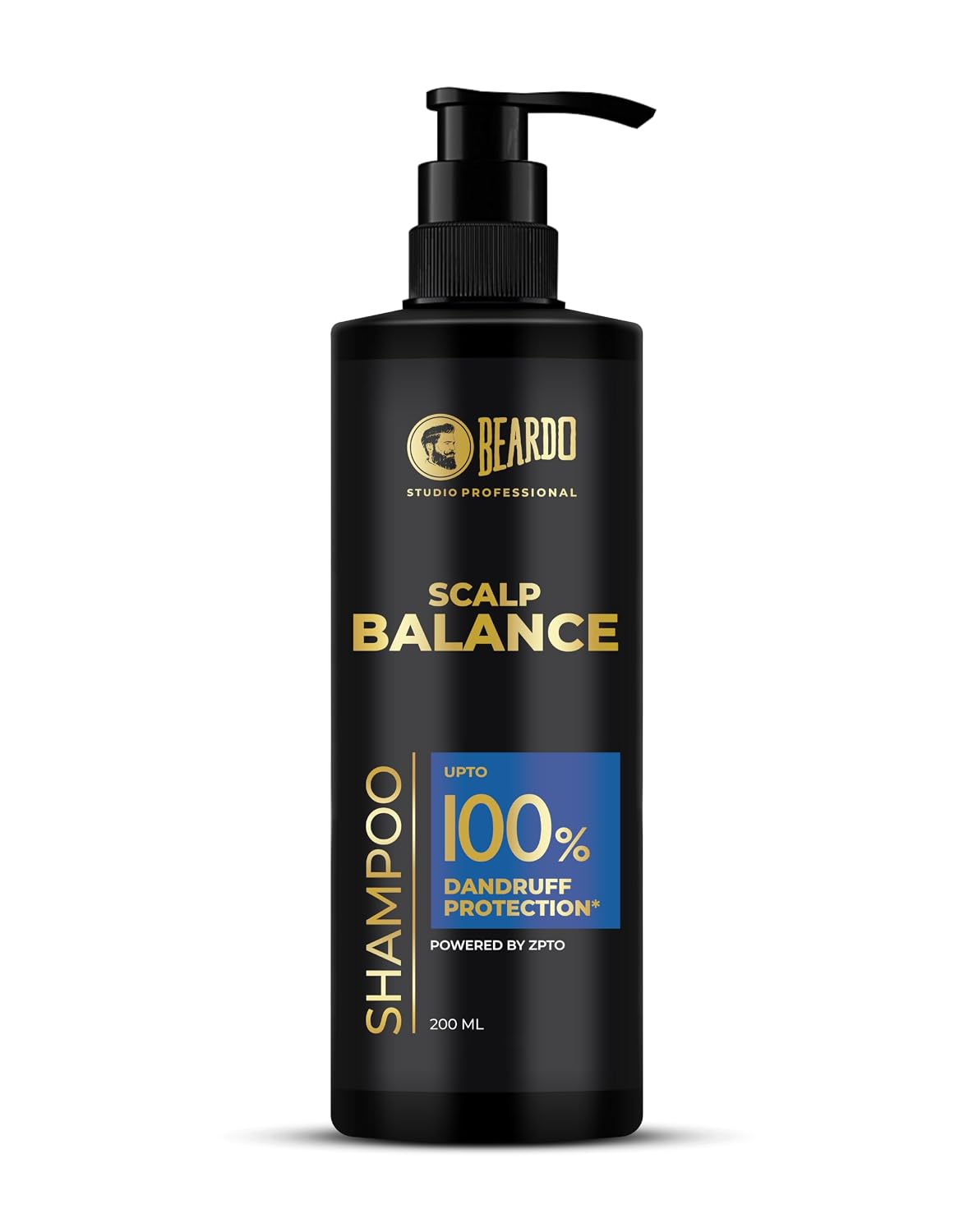 Beardo Studio Professional Scalp Balance Shampoo for Men | Salon-Grade Scalp Care at Home | Deep Cleansing Shampoo with Climbazole & Menthol | Helps Control Dandruff, Excess Oil & Itchy Scalp | 200ml