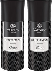 Yardley London Gentleman Classic Deodorant Body Spray For Men, 150ml (Pack of 2)