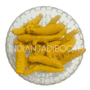 IndianJadiBooti Salem Turmeric Finger Whole - Tamilnadu Origin - Selam Haldi Sabut Haldi Khadi Haldi Haldi Gaanth - Cooking Spices (100 gm)