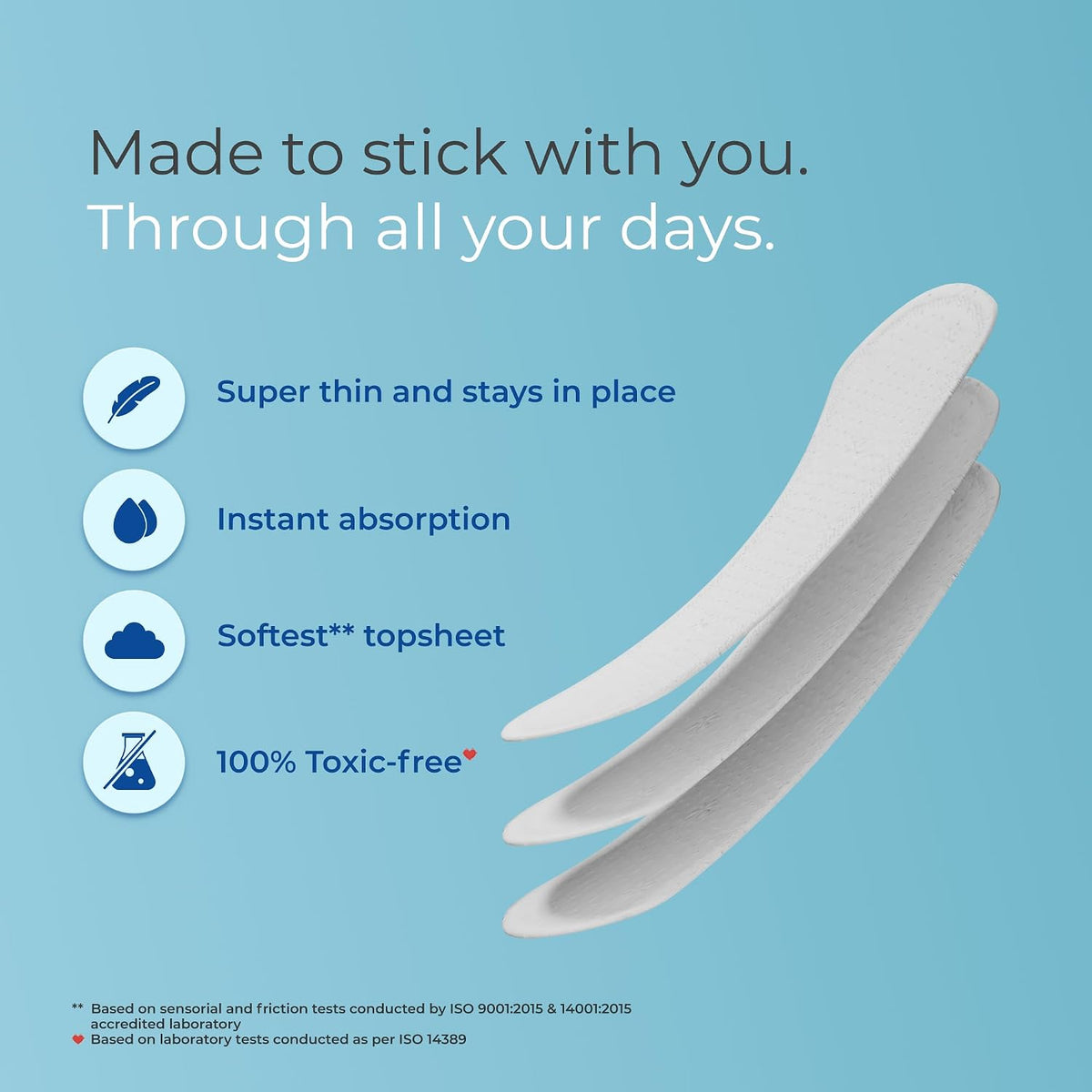 Nua Everyday Comfort Panty Liner for Women Daily Use | Pack of 80 liners 190mm | For White Discharge, Spotting & Non Period Leakages | Individually Wrapped | Zero Irritation | Super-thin | Stays in Place | Instant Absorption | Softest Top sheet | 100% Toxic-Free | Panty Liner Pads Sanitary Napkins