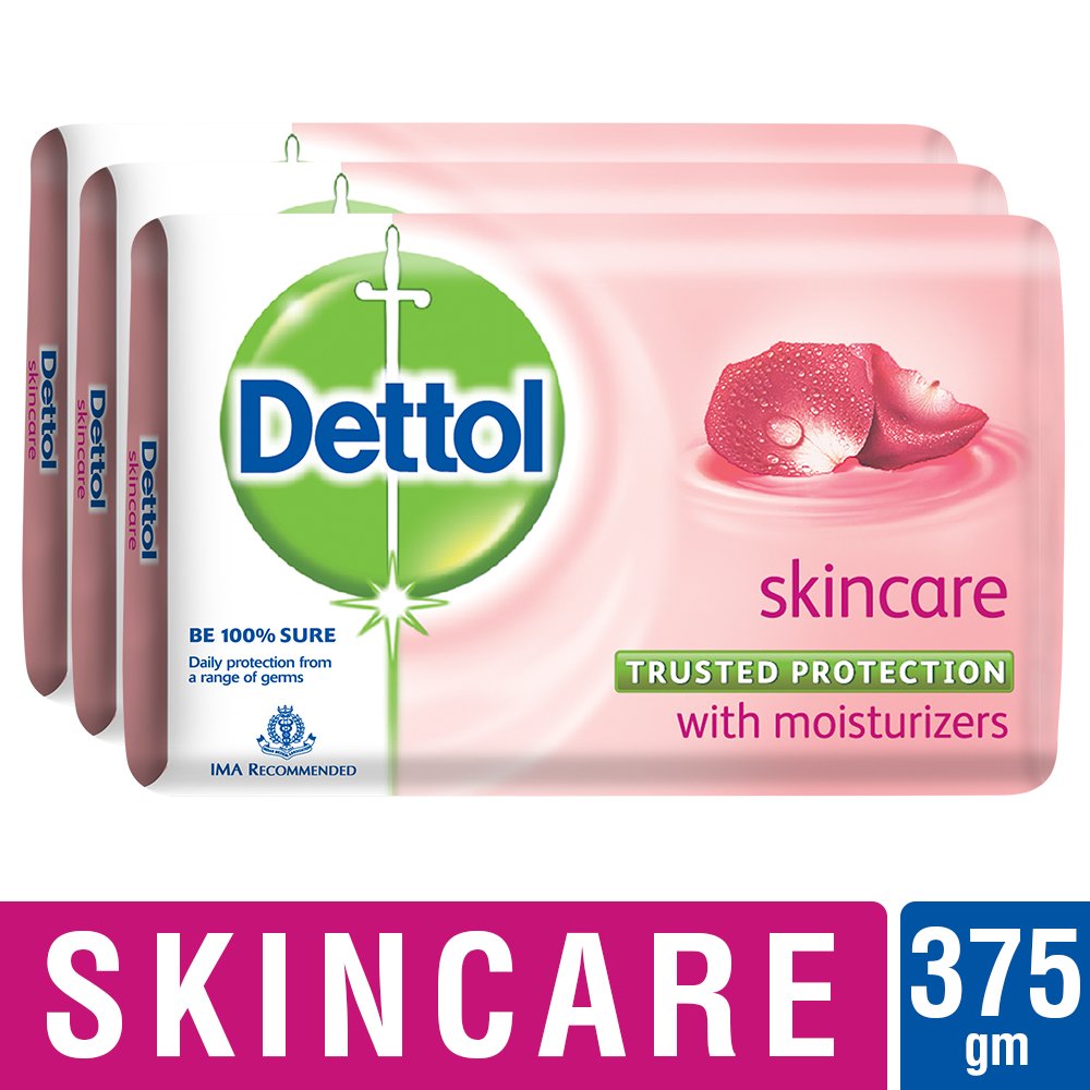Dettol Soap Value Pack, Skincare, 3 Pieces x 125g