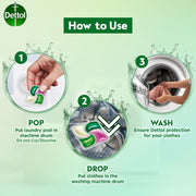 Dettol 4 in 1 Laundry Detergent Pods 18pcs, (Pack of 2)