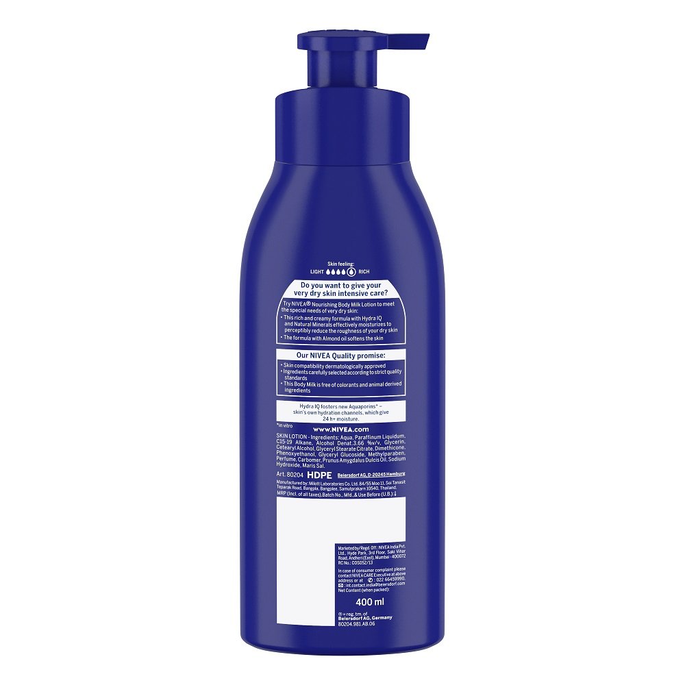 NIVEA Nourishing Lotion Body Milk for Very Dry Skin, 400ml