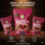 NatureVit Cranberries Dried Sliced 1 Kg | Tart & Sweet Healthy Snack | Antioxidant-Rich Superfruit | Naturally Dried Cranberry Slices | Product of USA