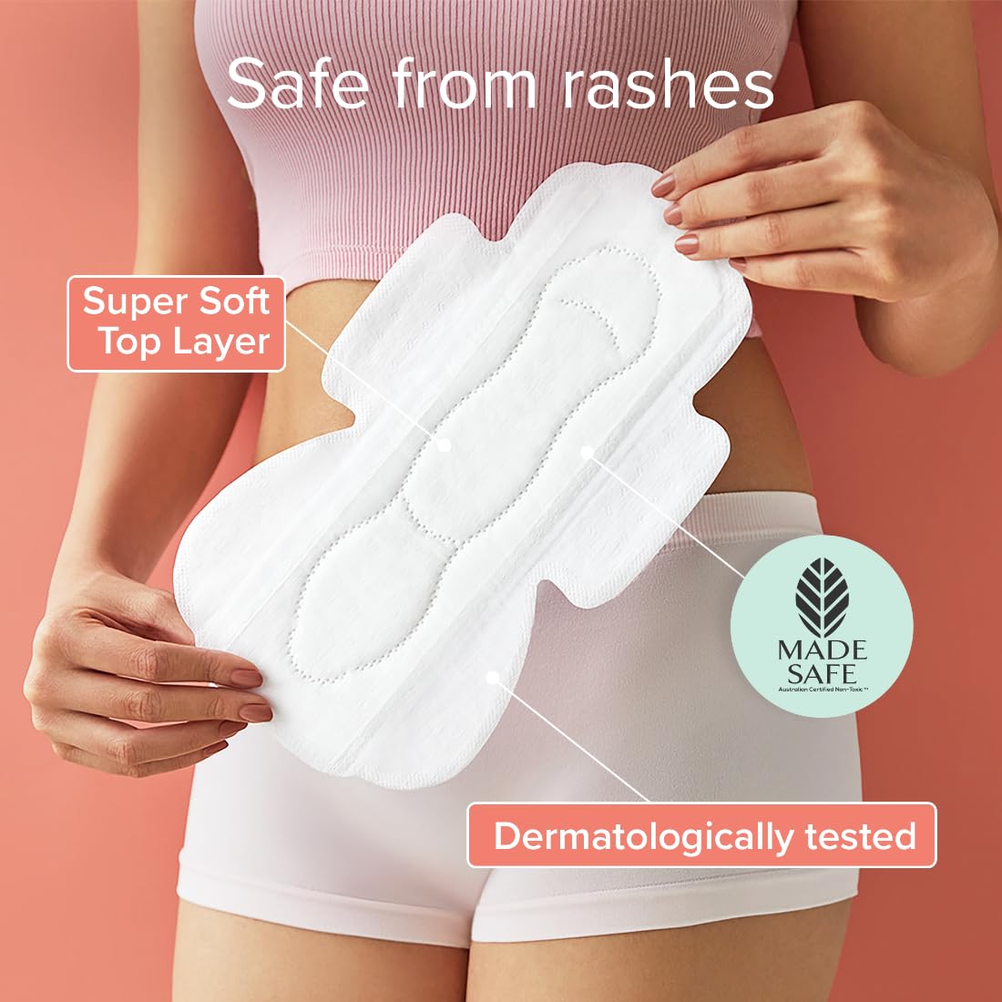 Nua Ultra Thin Rash Free Leak Proof 12Xl + 20L + 18R Sanitary Pad & Cramp Comfort (3 Heat Patches) Combo | Higher Absorbency | Soft Top Layer | Toxic-Free | 8 Hours Pain Relief, Women