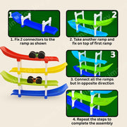 Toy Imagine 4-Level Car Ramp Racer Toy with 4 Cars