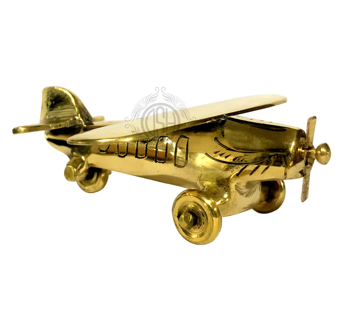 Dsh Brass Jet Plane Table Top Decorative Showpiece For Home Decor & Showpiece Office Table - 3.15X1.18 Inch