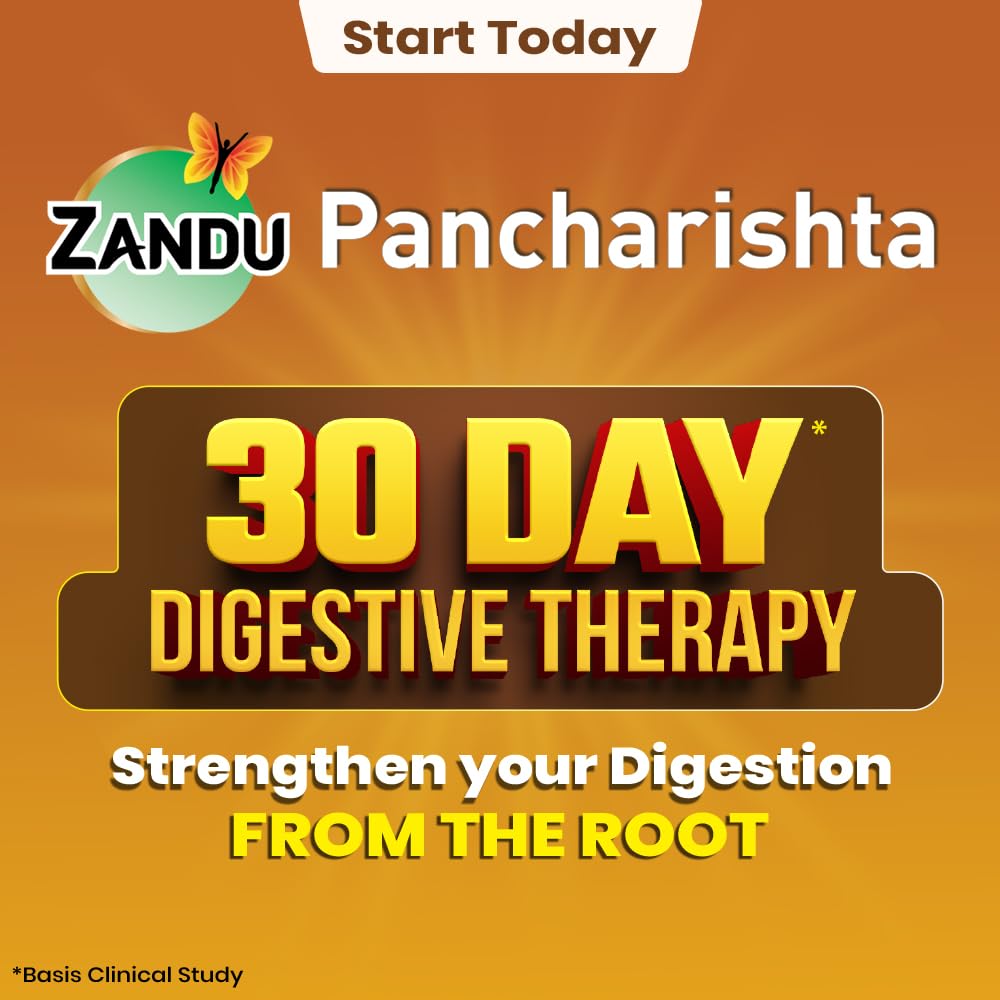Zandu Pancharishta Ayurvedic Digestive Tonic 900ML | 15 Day Pack | Relief from Regular Gas, Bloating, Acidity & Indigestion From the Root