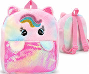Toy Imagine Unicorn Plush Sequin Backpack for Girls, Ages 1-8 Years