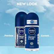 NIVEA Men Fresh Woody Protect And Care Roll On, 50Ml, Pack Of 1