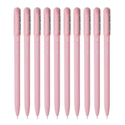 Hauser XO Girls Squad Pink Body 0.7mm Ball Pen | Minimalistic Body with Matt Finish Body | Black Ink, Pack of 10 Pens