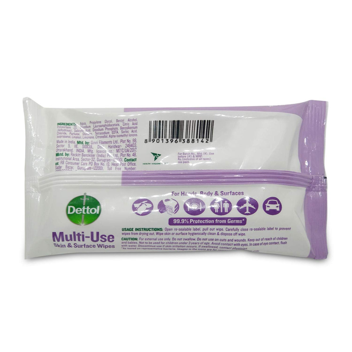 Dettol Floral Wipes 10 nos Pack