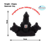 SHINDE EXPORTS Clay Govinda Idol For Car Dashboard/Balaji Murti For Car/Tirupati Balaji Murti/Balaji Statue For Pooja Room (Black 6 Cm, Fantasy)