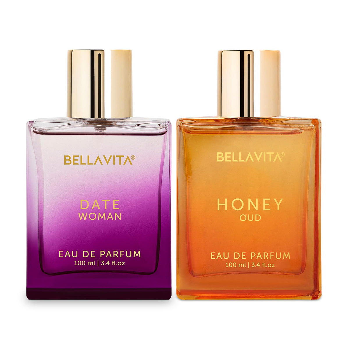 Bella Vita Luxury The Sweet Spot | Date Woman & Honey Oud Unisex | Long Lasting Perfume for Men and Women | 2 x 100ml | Floral, Woody & Fruity Premium | Fragrance You’ll Love