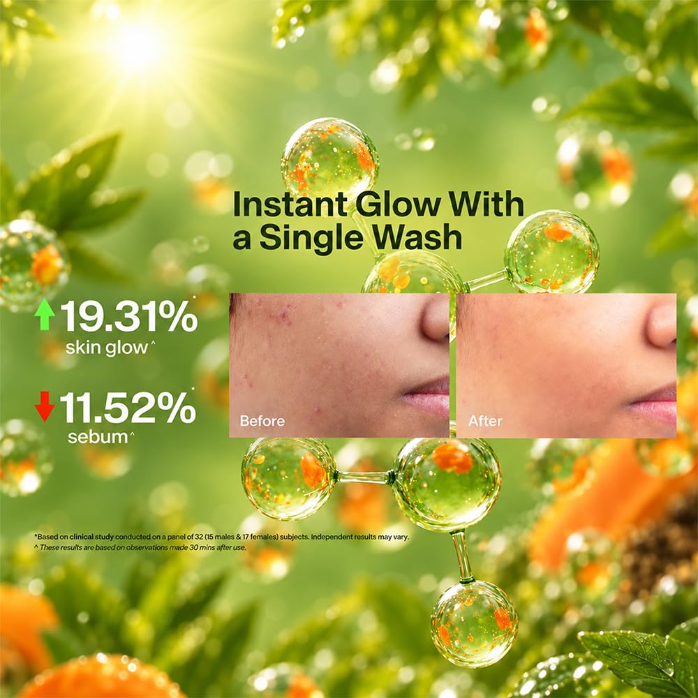 Biotique Papaya Deep Cleanse Face Wash | Gentle Exfoliation | Visibly Glowing Skin | 100% Botanical Extracts| Suitable for All Skin Types | 2x100ml