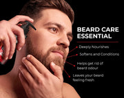 Beardo Natural Black Beard Color for Men 60ml With Godfather Beard Wash 100ml (Pack of 2) | Purifying & Hydrating Beard and Skin Cleaner with Avocado Oil, Argan Oil | Easy to apply, No Stain Beard Hair Colour for men | Skin Friendly Hair dye
