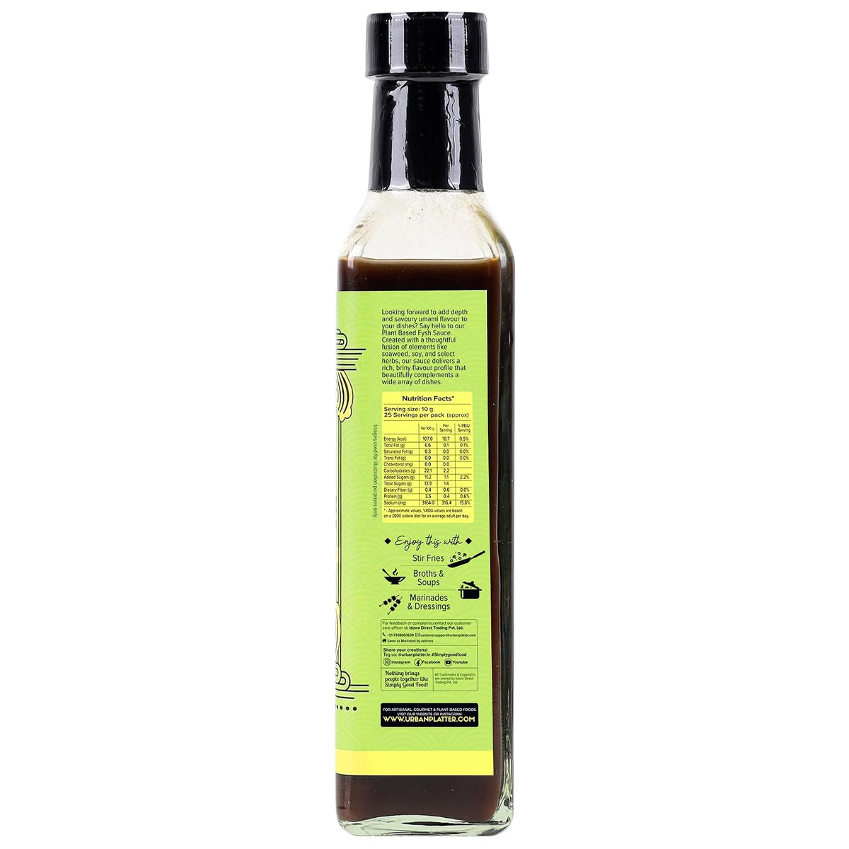 Urban Platter FYSH Sauce 250ml [ Plant Based, Rich Umami Flavour, Asian Condiment]