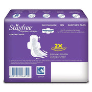 Stayfree Dry Max All Night Sanitary Pads – 42 Pads (Pack of 3 × 14) | Ultra‑Absorbent Overnight Protection | Extra Long | Comfortable Fit | Leak‑Lock Technology