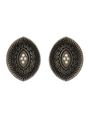 Priyaasi Stylish Studded Silver and Gold Plated Stud Earring Set of 2 for Womens - Modern Stylish Fashionable Earrings for Engagements, Anniversaries, Birthdays