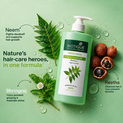 Biotique Fresh Neem Anti Dandruff Shampoo and Conditioner | Controls Dandruff | Eliminates Dryness, Flaking, and Itching | Hair Looks Fresh and Lustrous |Suitable for All Skin Types | 650ml
