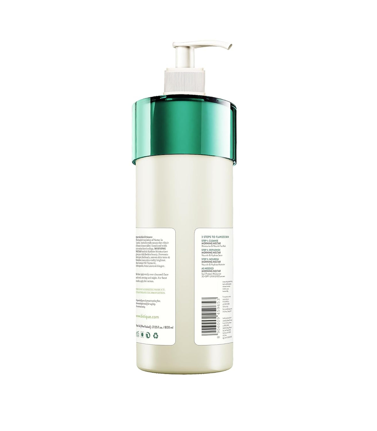 Biotique Lotion Morning Nectar Flawless Skin Moisturizer L Prevents Dark Spots, Blackheads, And Blemishes L Visibly Flawless Skin L Nourishes And Hydrates Skin L All Skin Types L 800Ml