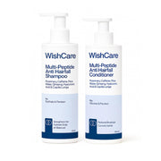 WishCare Multi Peptide Anti Hairfall Shampoo & Conditioner Combo | With Rice Water, Rosemary, Hyaluronic Acid & Caffeine | Strengthens Hair, Reduces Breakage, Boosts Growth | For All Hair Types