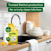 Dettol Dishwash liquid and Kitchen Gel | Cuts Tough Grease | Remove germs | Lemon Fragrance | 500ml (Refill Pack)
