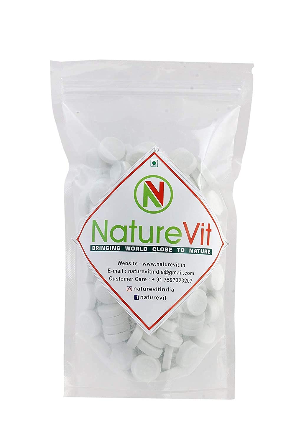 NatureVit Mint Candy 1 Kg | Refreshing Medium Mint Goli | Mouth Freshener for All Ages