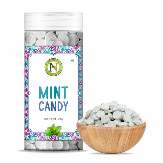 NatureVit Mint Candy 200g | Cool & Refreshing Mouth Freshener | Digestive Treat for All Ages | Vegetarian