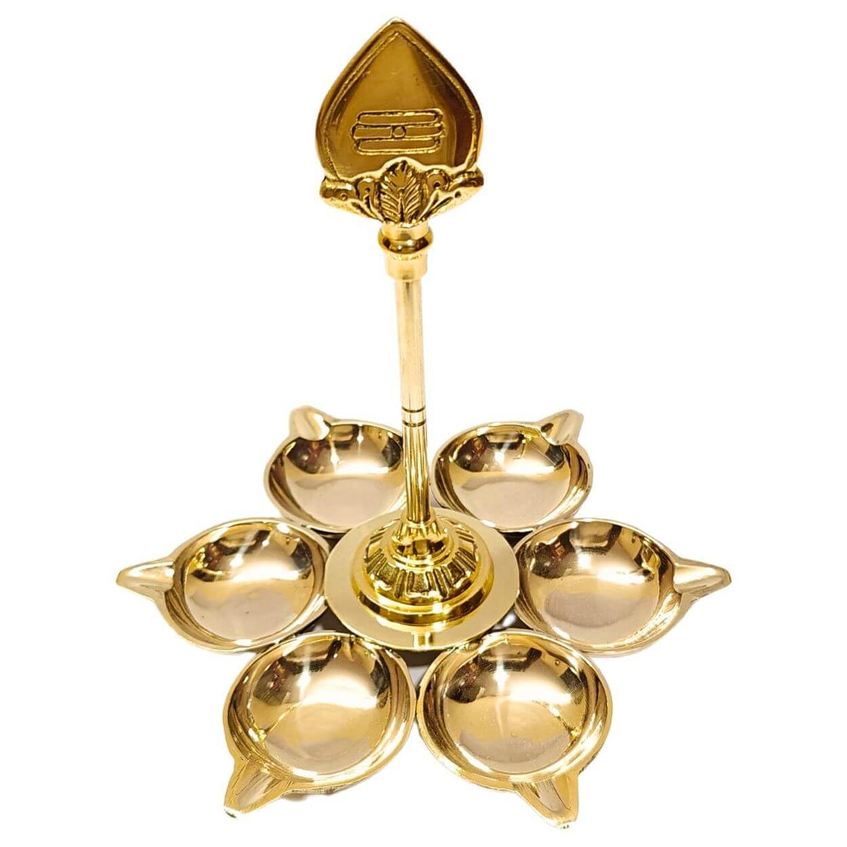Aalayam Selveer Arumuga Vilakku | Arumugam Vilakku 7 Inch Height, Brass, Gold Colour, 1 No