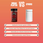 urban platter Korean Gochugaru Hot Pepper Powder, 80 Gm [Coarse Ground Korean Dried Chilli Peppers | Smoky & Spicy| Use For Kimchi And Other Korean Dishes]