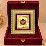 DIVINITI Siddh Energised Maha Lakshmi Yantra | 24k Gold Plated Foil Prosperity Vastu Frame for Home, Office & Puja Room | Premium Gift Box | Spiritual Yantra for Wealth, Fortune & Prosperity | 12 X 11 CM