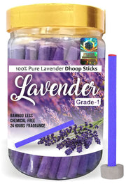 Parag Fragrances Natural Dhoop Sticks Jar 200 Gram (Lavender)