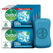 Dettol Icy Cool Menthol Soap, 75 g Each (Pack of 6)