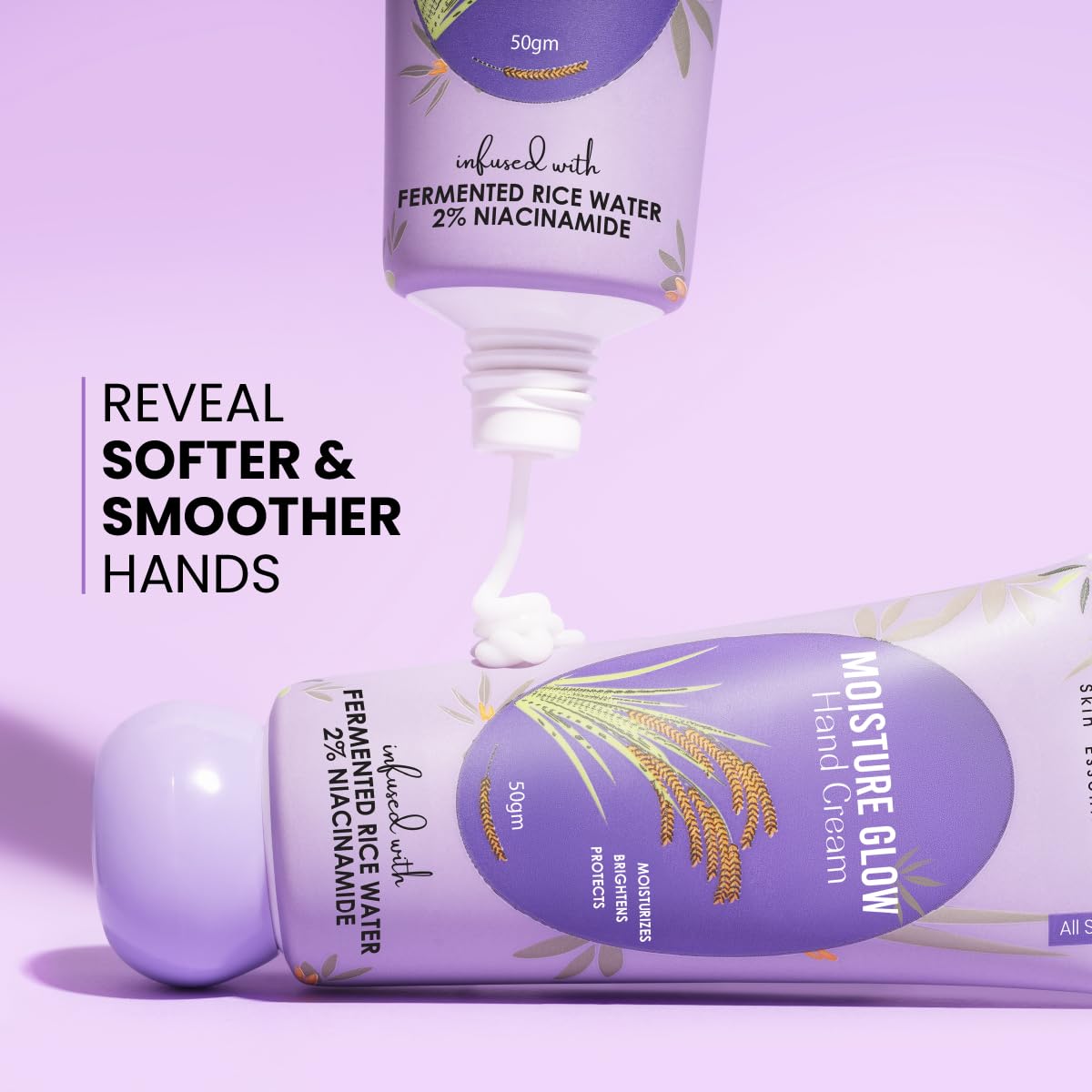 Insight Moisture Glow Hand Cream | Non-Greasy Texture| Hydrating Formula |Removes Tan | Deeply Nourishing| Softens Dry & Chapped Hands | Restores Natural Glow | Suitable for All Skin – 50g