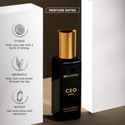 Bella Vita Luxury CEO Man Eau De Parfum Perfume with Lemon, Lavender, Tonka, Mandarin & Vetiver|Premium, Long Lasting Woody Fragrance for Men, 20 ML