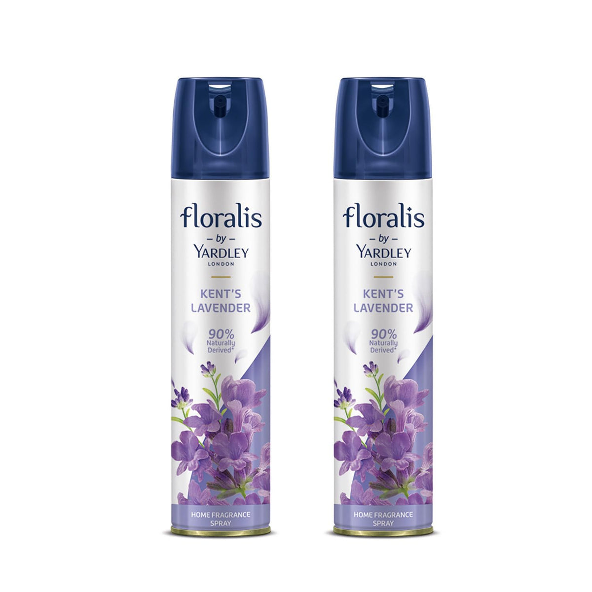 Yardley London Floralis Air Freshener Spray | Kent's Lavender| Long Lasting Floral Fragrance For Home & Office| Home Fragrance Spray| 90% Naturally Derived| 210Ml (Pack Of 2)
