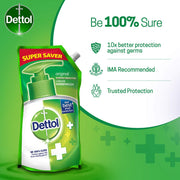 Dettol Kitchen Gel - 400 ml (Lemon) with Dettol Original Liquid Soap Refill - 750 ml