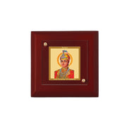DIVINITI Guru Harkrishan Ji 24K Gold Plated MDF Photo Frame|Premium Religious Table Top Frame for Home, Office & Prayer Room|Luxury Spiritual Gift Item for Housewarming, Festive Gifting|10 x 10 CM