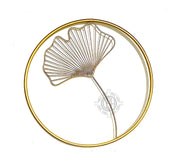 DSH CRAFTING YOUR CURIOSITY Metal Round Shaped Beautiful Leaf Wall Decor Wall Arts Perfect For Living Room Hotel Restaurant Bedroom Drawing Room (Design-1 (1 Leaf))