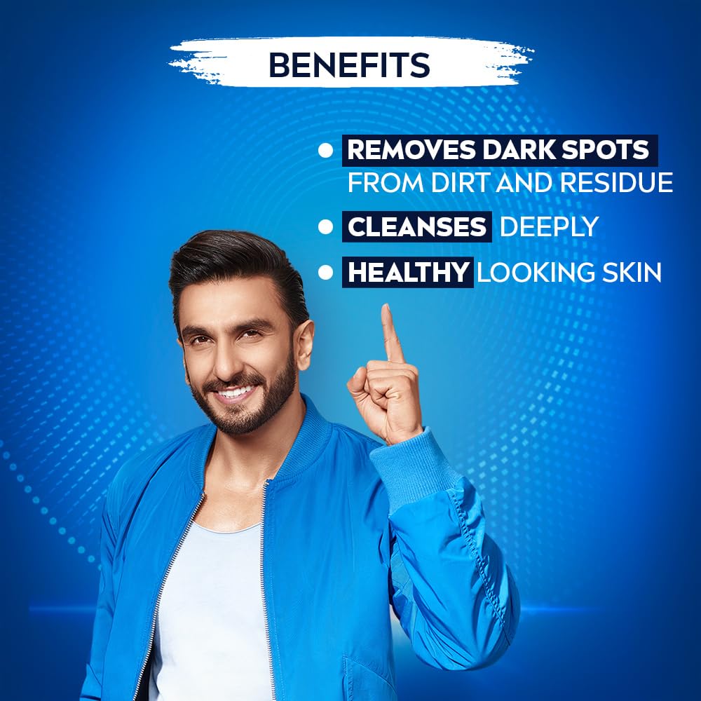 NIVEA MEN Dark Spot Reduction Face Wash 100 g | With Ginko and Ginseng Extracts for Clean, Healthy & Clear Skin in Summer | 10 X Vitamin C Effect for Radiant Skin |For Dark Spot Reduction