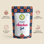 NatureVit Anardana Goli 1 Kg | Tangy & Sweet Digestive Candy | Anardana Pachak Goli | Natural Mouth Freshener | Relieves Acidity & Boosts Digestion