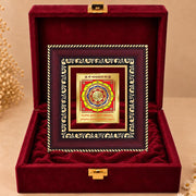 DIVINITI 24K Gold-Plated Maha Mrityunjaya Yantra Frame | Sacred Shiva Yantra for Protection, Peace & Inner Strength | Home, Office & Pooja Decor | Premium Gift Box | 12 x 11 CM