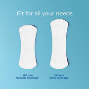 Nua Everyday Comfort Panty Liner for Women Daily Use | Pack of 40 liners 190mm | For White Discharge, Spotting & Non Period Leakages | Individually Wrapped | Zero Irritation | Super-thin | Stays in Place | Instant Absorption | Softest Top sheet | 100% Toxic-Free | Panty Liner Pads Sanitary Napkins