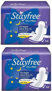 STAYFREE Sanitary napkins (14+14 Count) Sanitary Pad (Pack of 2)