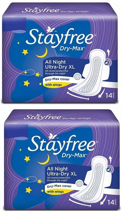 STAYFREE Sanitary napkins (14+14 Count) Sanitary Pad (Pack of 2)