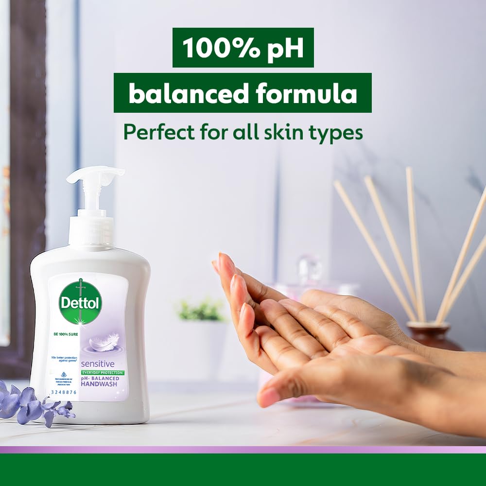 Dettol Sensitive Liquid Hand Wash Pump - 200 ml (Pack of 3)
