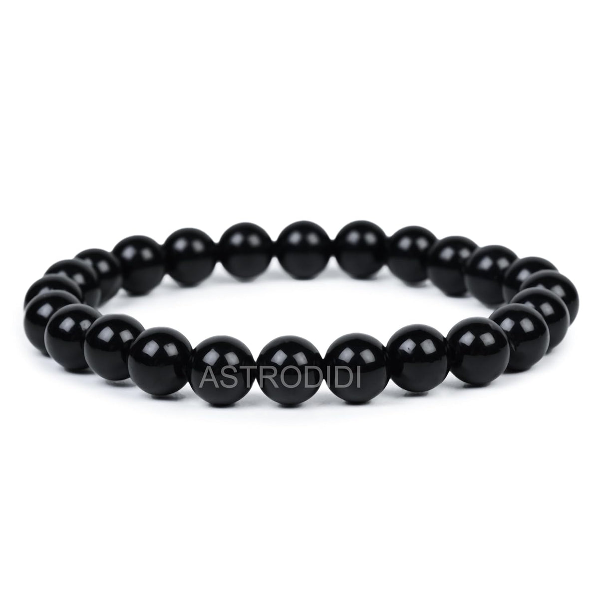 ASTRODIDI Natural Certified Black Obsidian Stone Bracelet for Men and Women | Help to Protection against Negative Energy, Enhances Mental Clarity and Focus, Supports Grounding and Stability