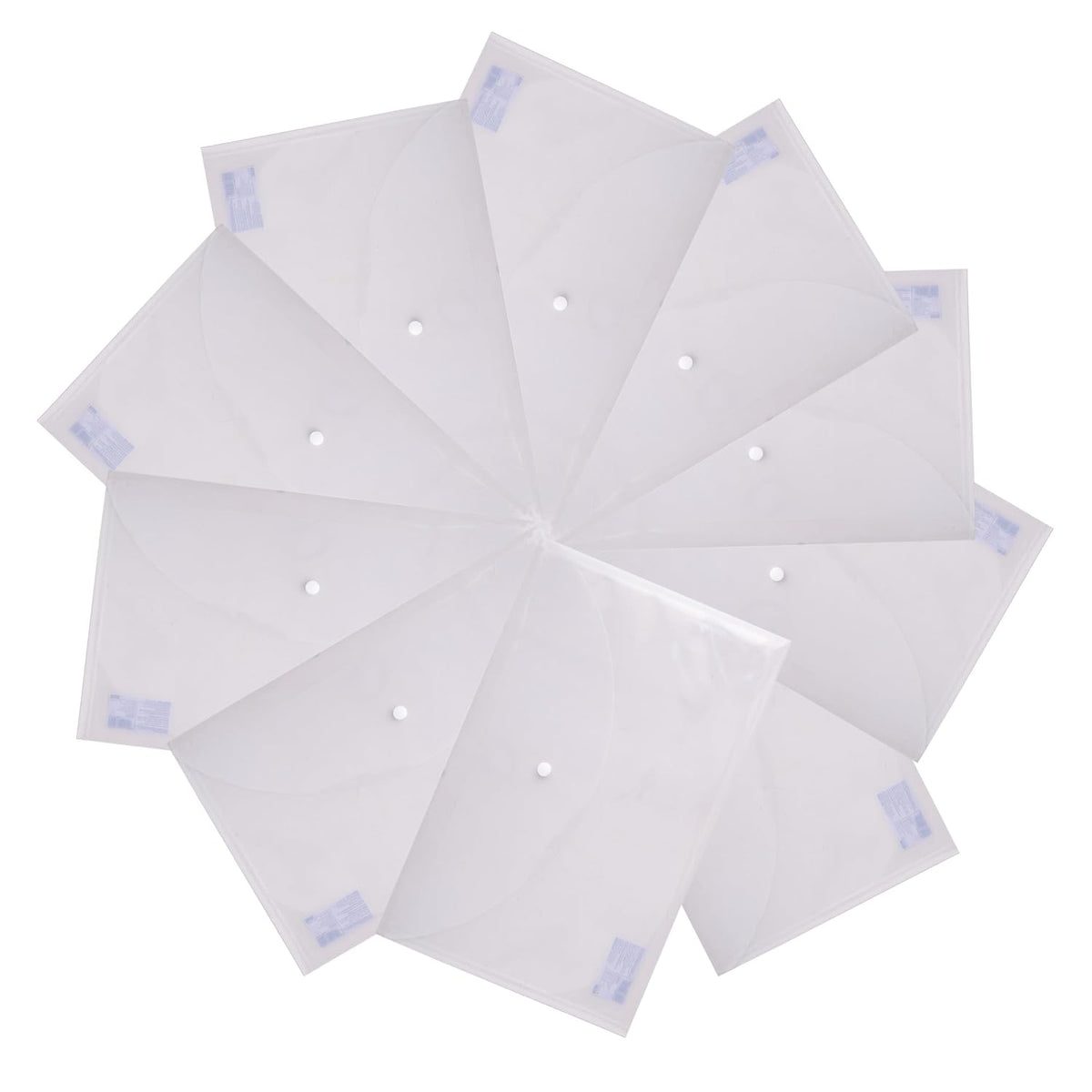 Linc A4 Size Transparent Button File | Transparent Document Organizer Folder | Folders for Student, Personal Use & Office Purpose, Pack of 10