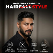 Beardo Stronghold Hair Wax| Glossy Finish | Shine | Strong Hold 100 gm